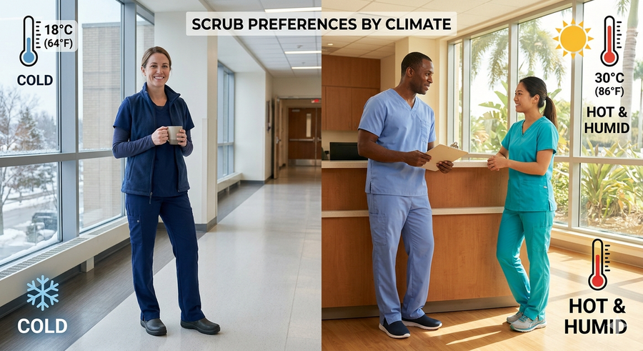 How Climate Conditions Influence Scrub Suit Preferences?