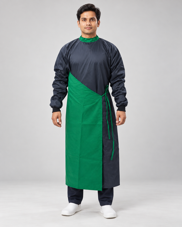 Impervious Gown Big Flap - Green
