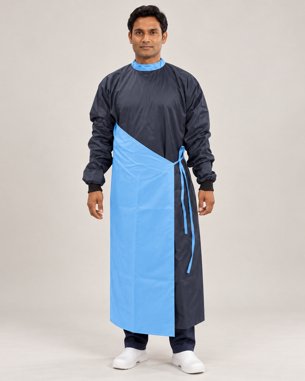 Impervious Gown Big Flap - Sky Blue