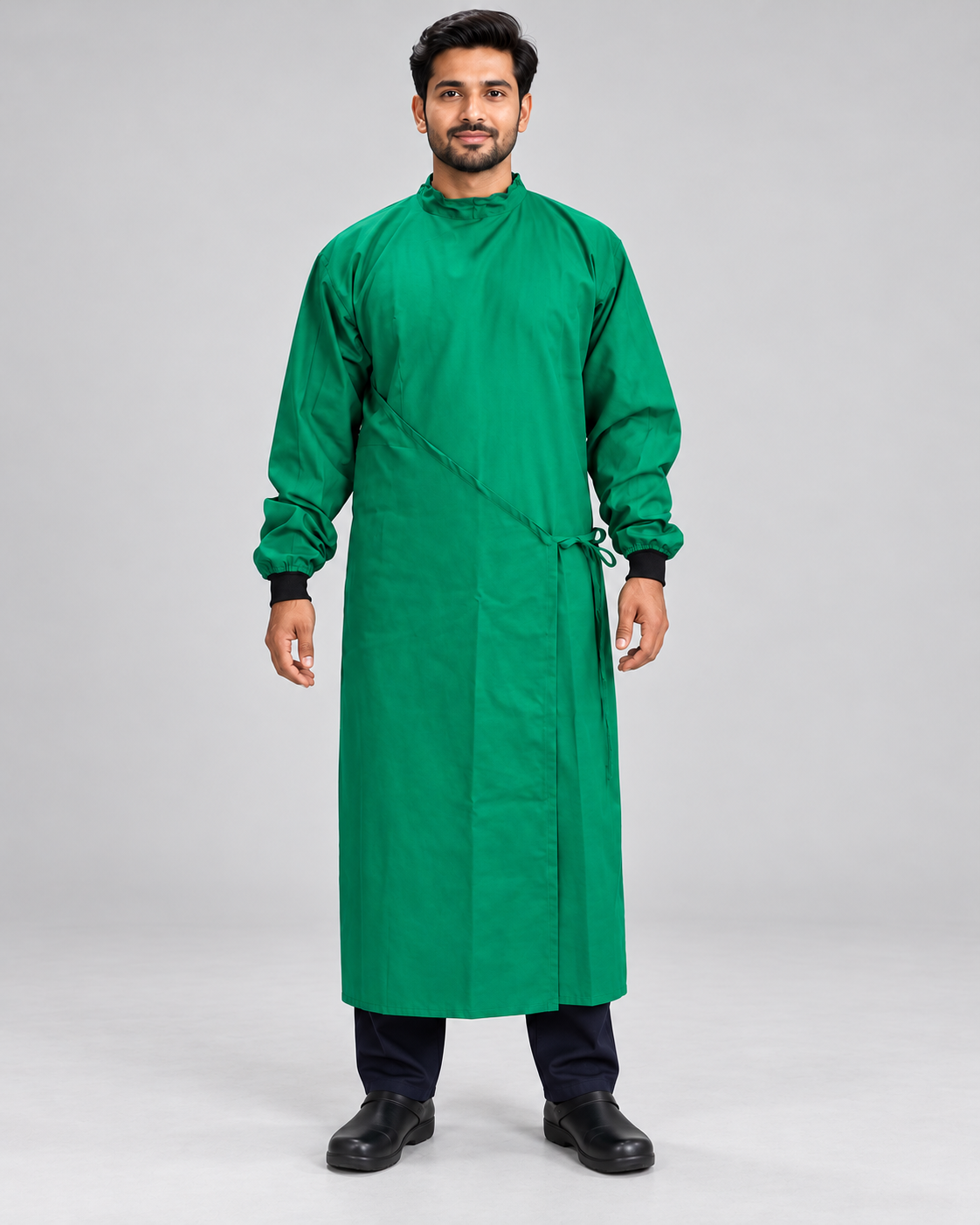 Surgeon Plain Gown Big Flap - Green