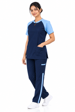 Cura Pro Women’s with Zipper Scrub (2-Way Stretch)