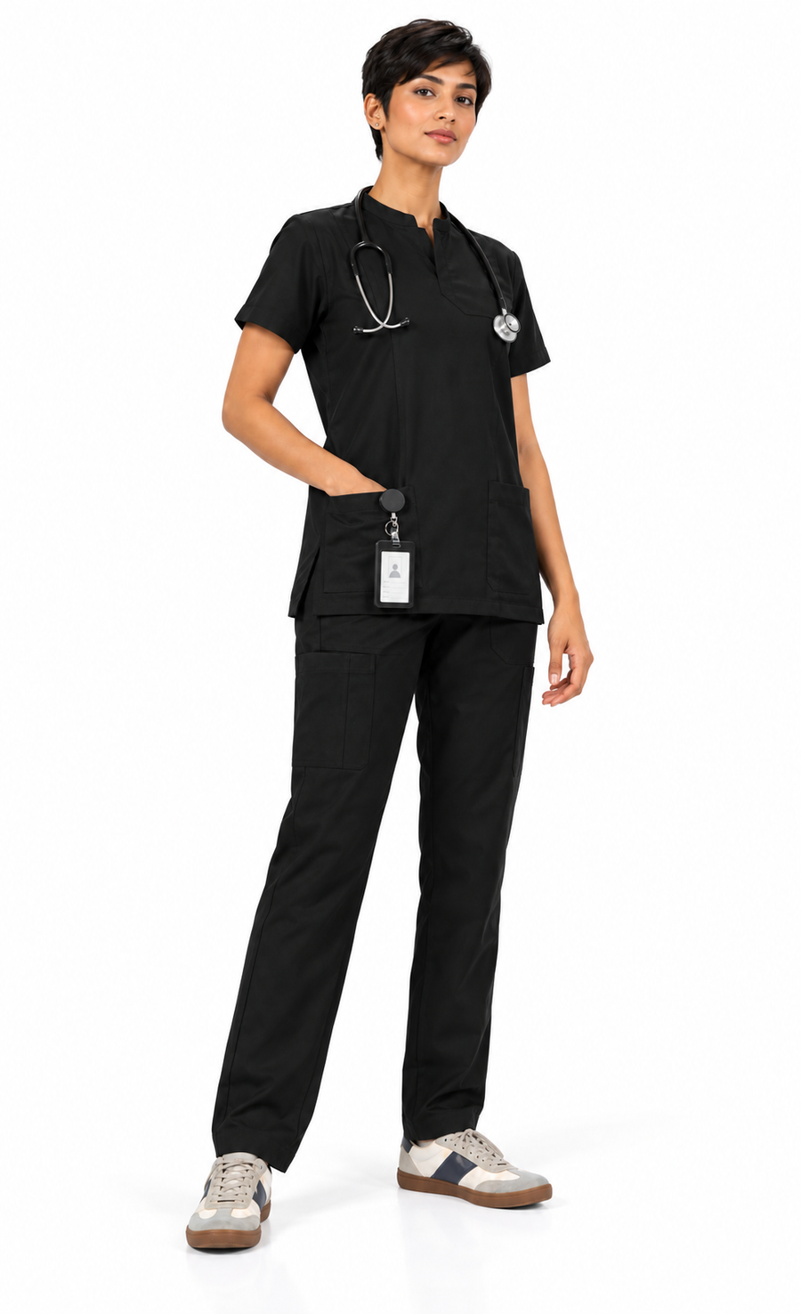Cura Core Women's V-Neck Black