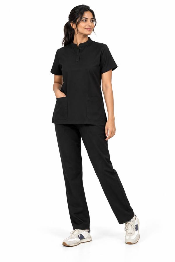 Cura Pro Women’s Mandarin Neck Scrub (2-Way Stretch)