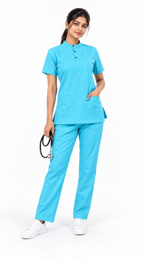 Cura Pro Women’s Mandarin Neck Scrub (2-Way Stretch)