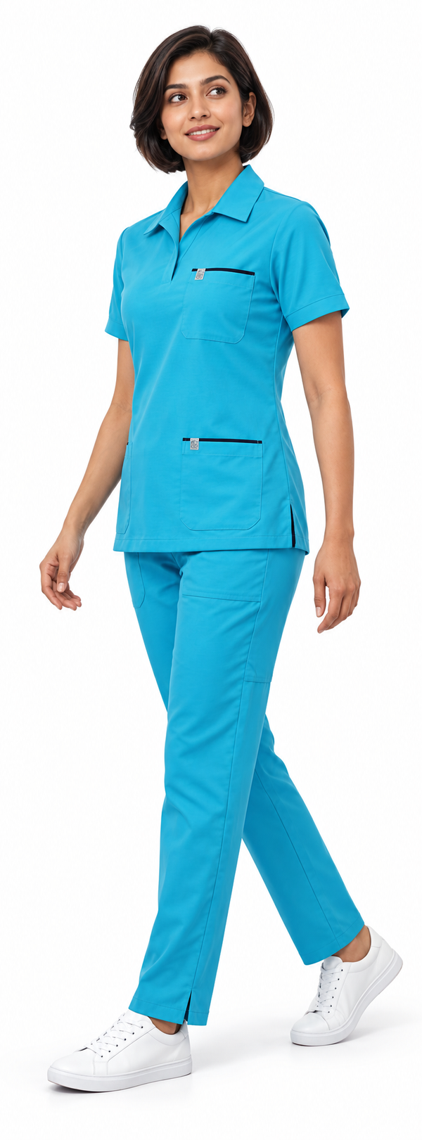 Cura Pro Women’s Collar V-Neck Scrub (2-Way Stretch)