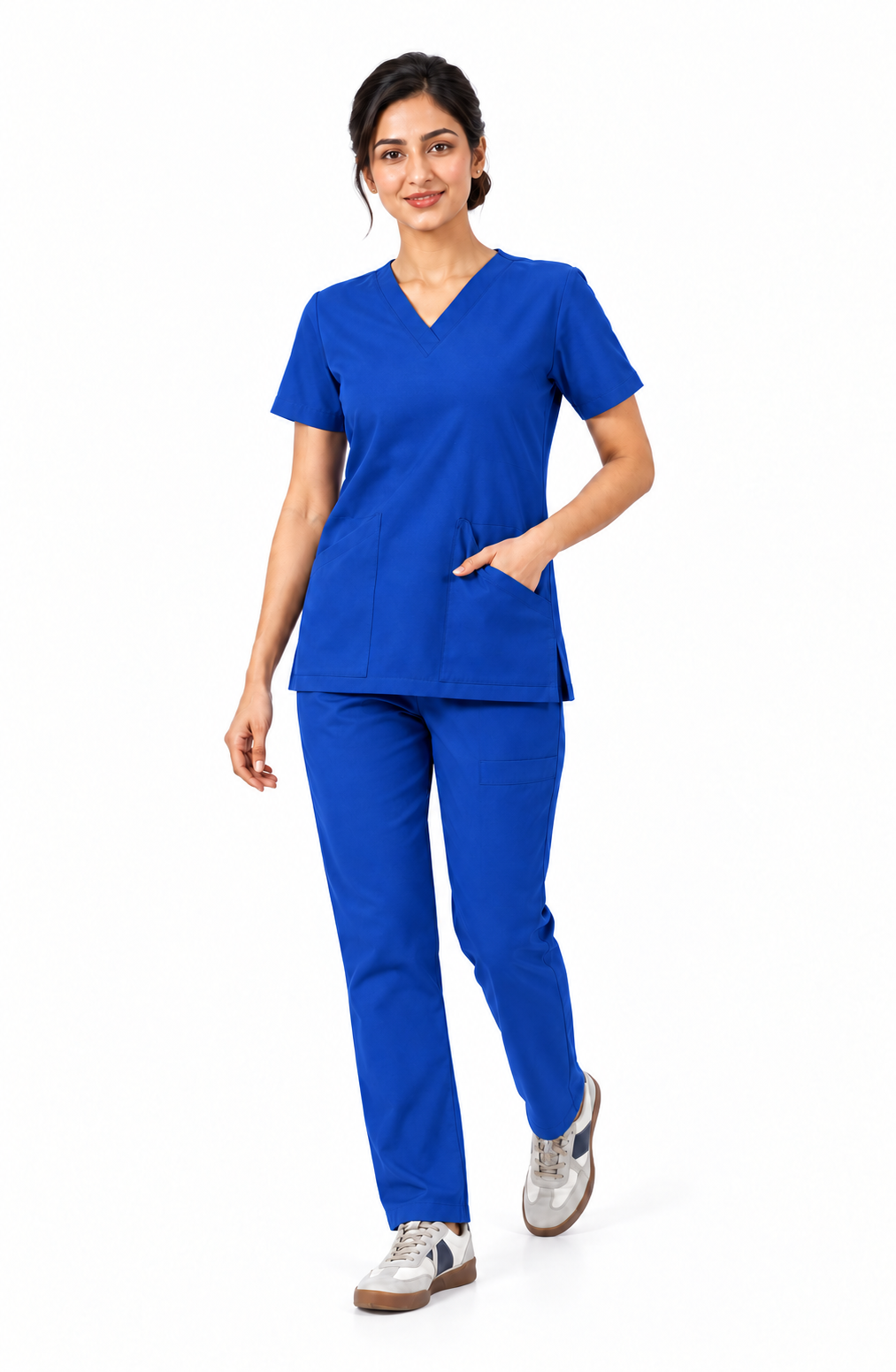 Cura Core Women's V-Neck - Dark Royal Blue