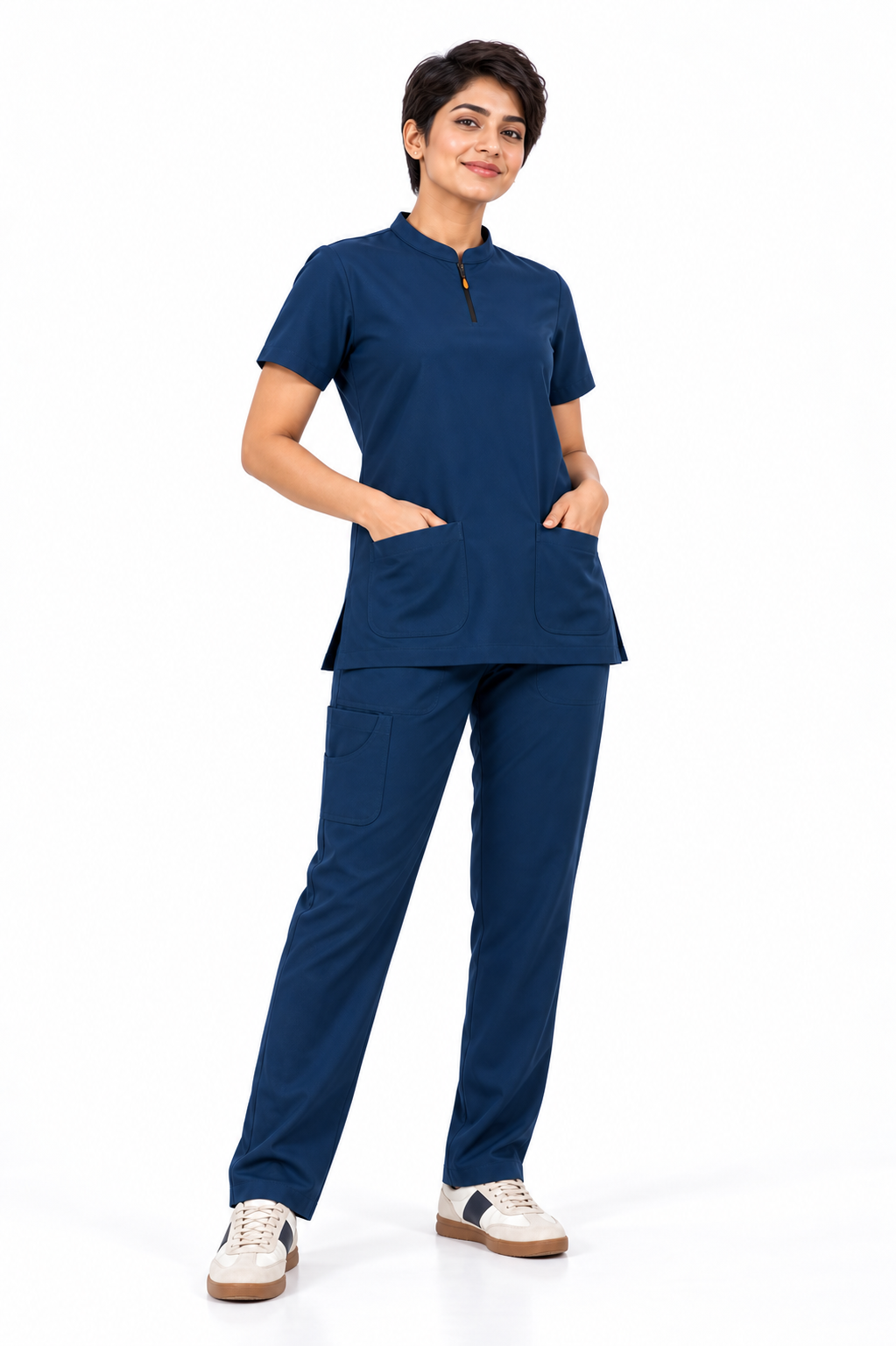 Cura Pro Women’s V-Neck(2-Way Stretch) Scrub - Blue