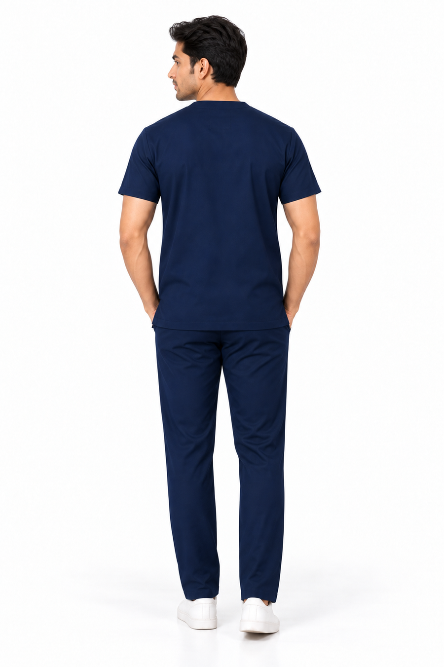 Cura Core Men’s V-Neck Scrub - Navy Blue