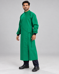 Surgeon Plain Gown Big Flap - Green