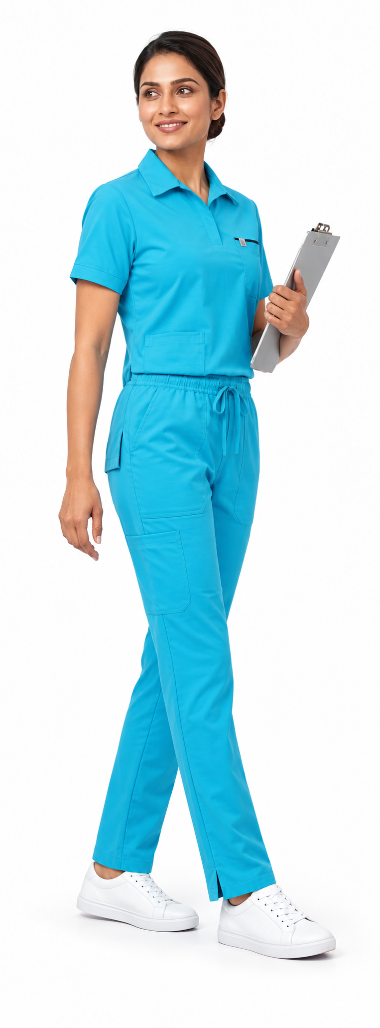 Cura Pro Women’s Collar V-Neck Scrub (2-Way Stretch)