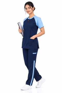 Cura Pro Women’s with Zipper Scrub (2-Way Stretch)