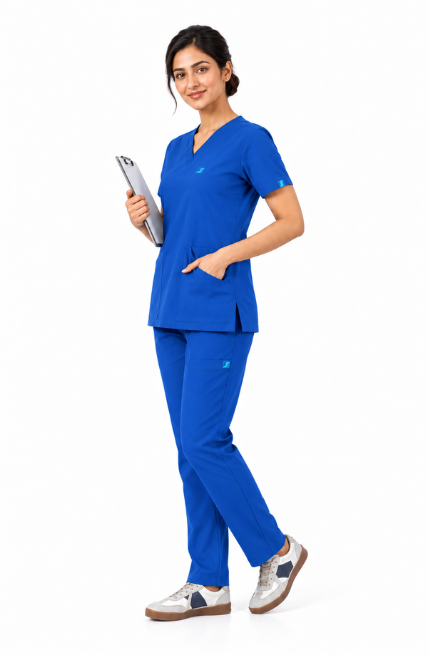 Cura Core Women's  V-Neck Blue