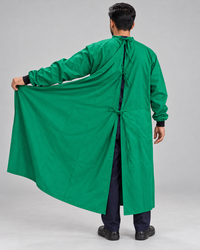Surgeon Plain Gown Big Flap - Green