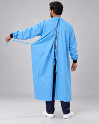 Surgeon Plain Gown Big Flap - Sky Blue