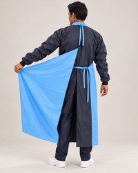 Impervious Gown Big Flap - Sky Blue