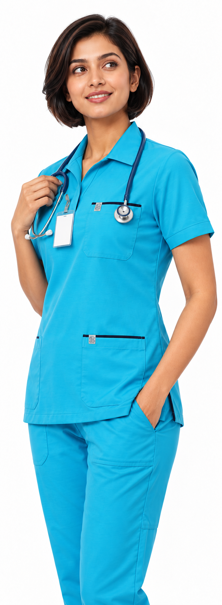 Cura Pro Women’s Collar V-Neck Scrub (2-Way Stretch)