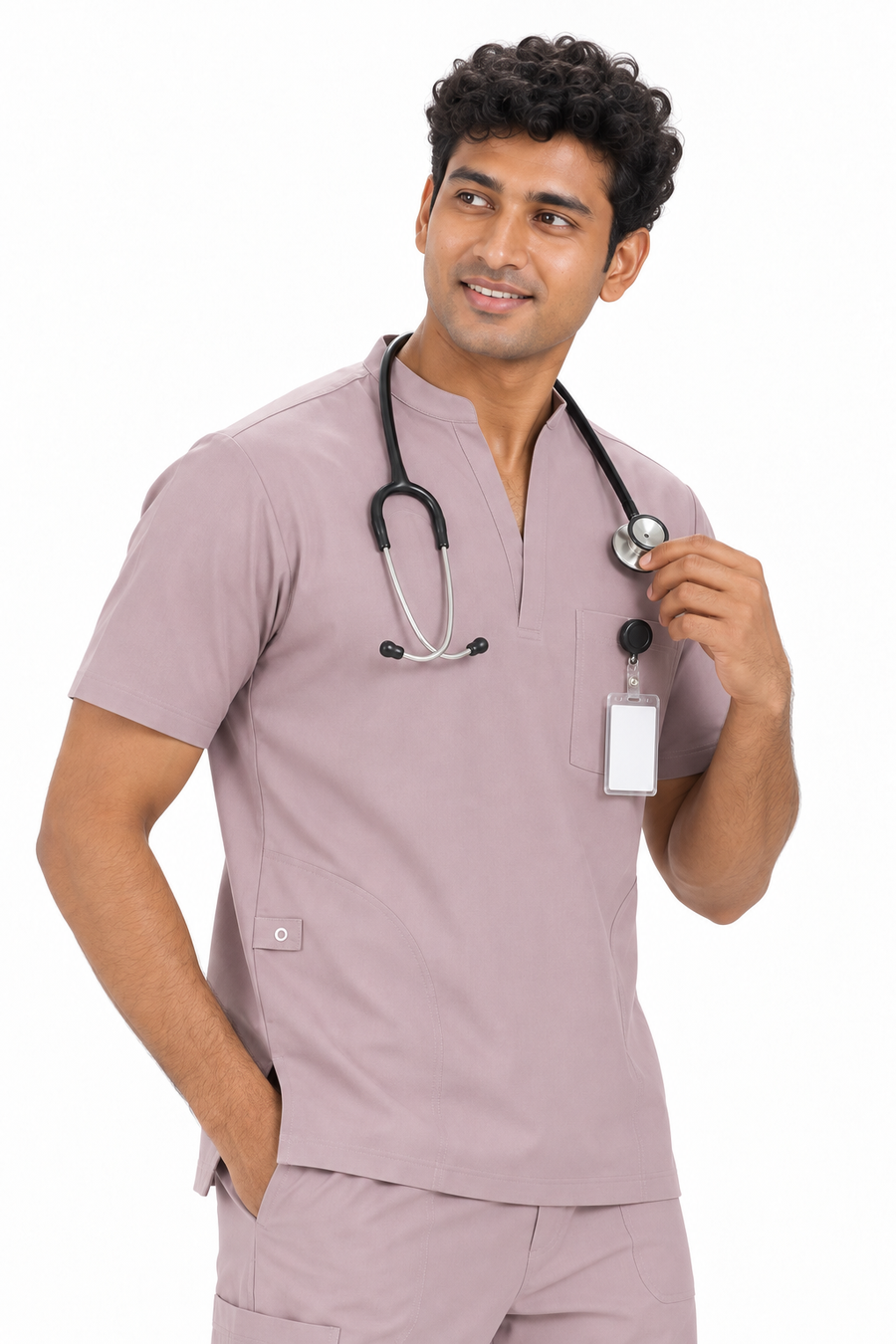 Cura Signature Men’s V-Neck (4-Way Stretch) Scrub