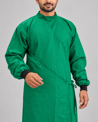 Surgeon Plain Gown Big Flap - Green