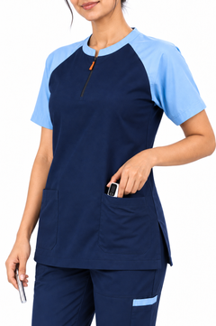 Cura Pro Women’s with Zipper Scrub (2-Way Stretch)
