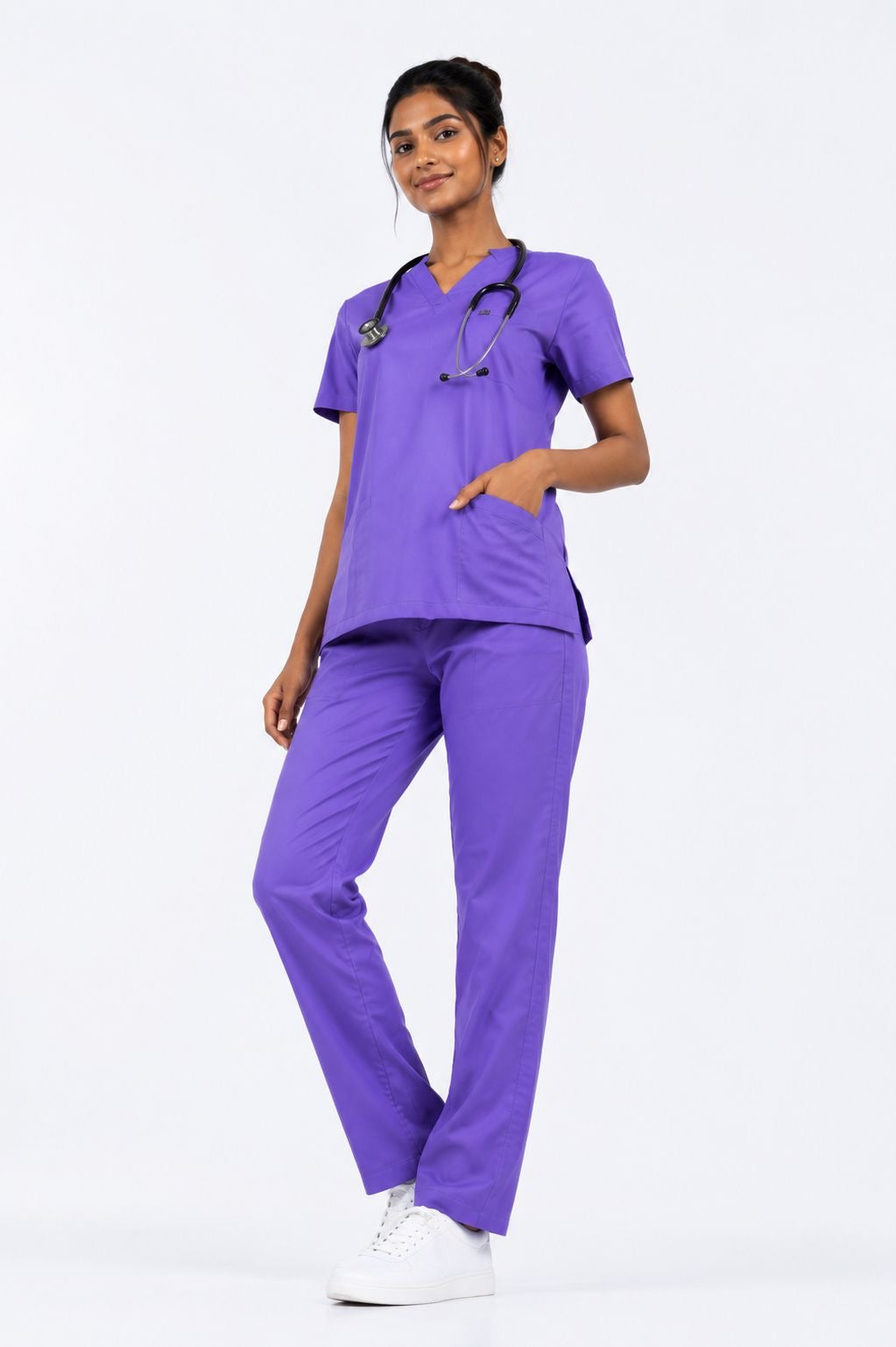 Cura Pro Women’s V-Neck(2-Way Stretch) Scrub