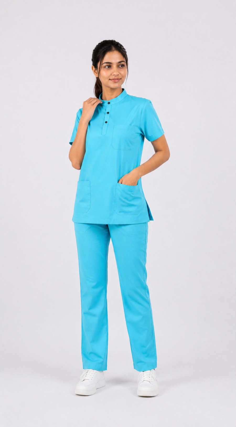 Cura Pro Women’s Mandarin Neck(2-Way Stretch) Scrub