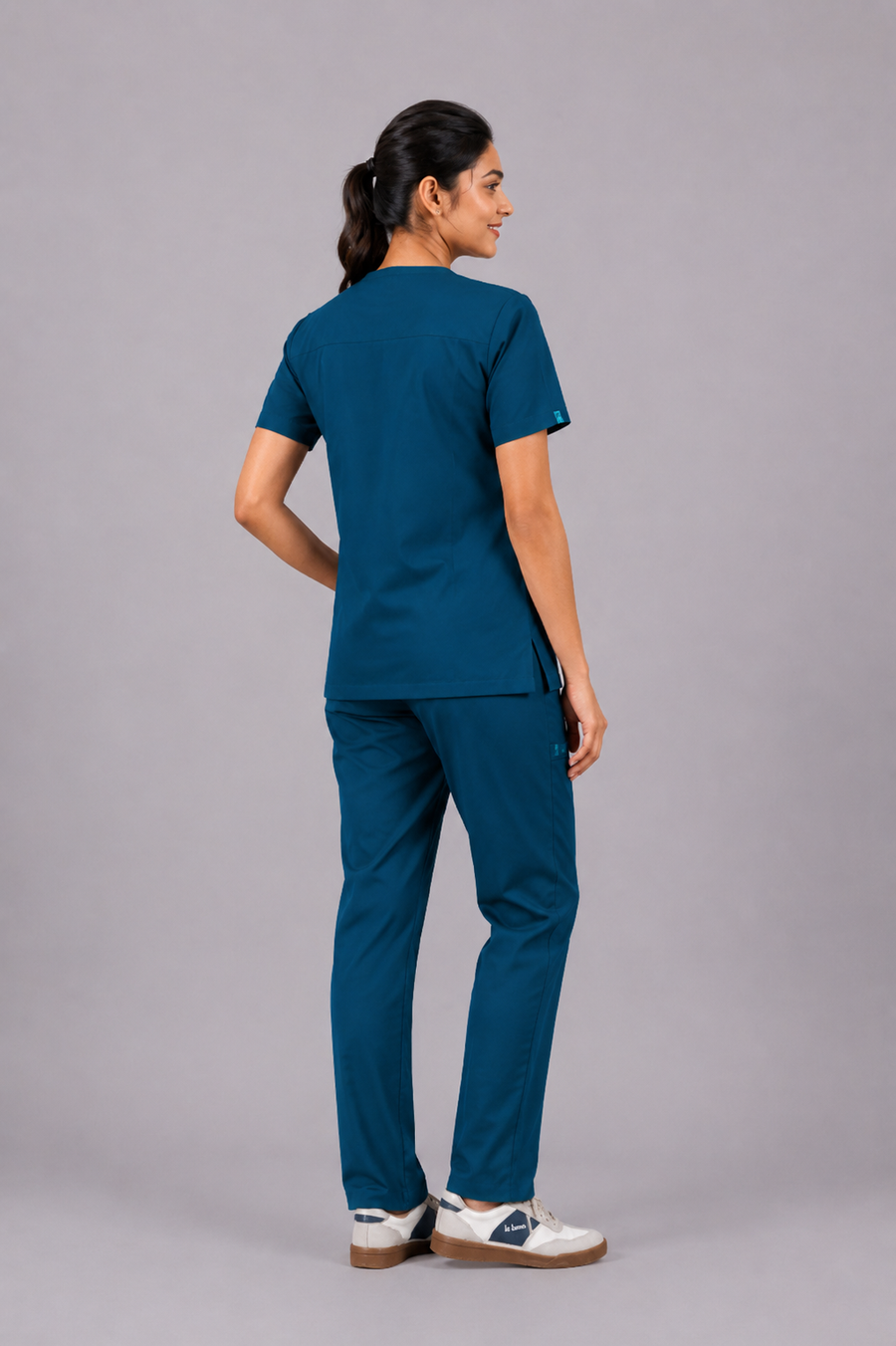 Cura pro  Women's  V- Neck Scrub - Forest Green