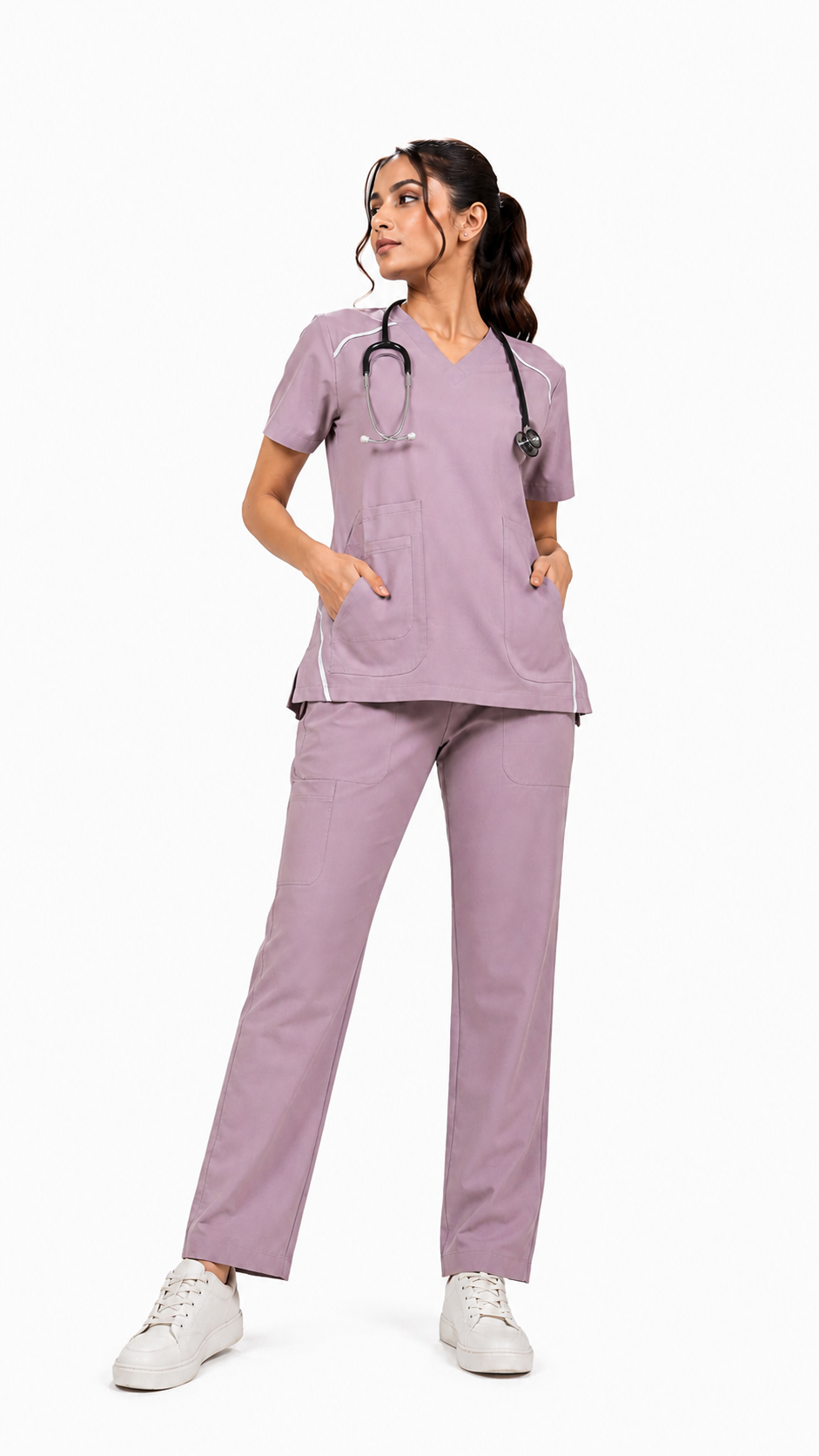 Cura Signature Women’s V-Neck(4-Way Stretch) Scrub