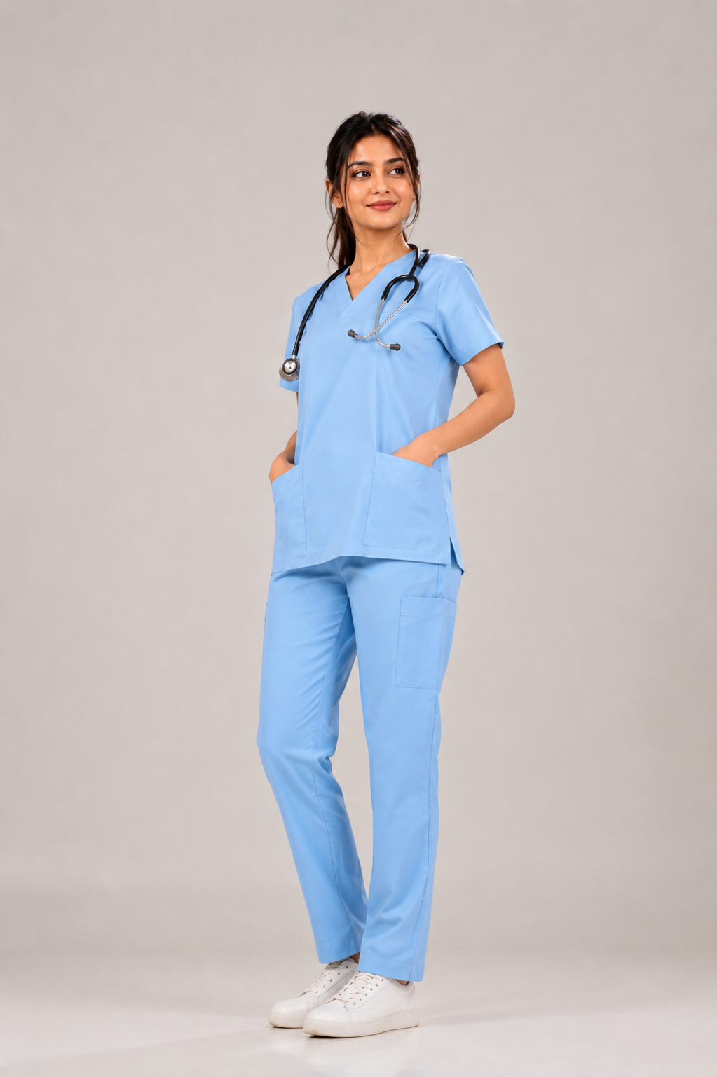 Cura Pro Women’s V-Neck  (2-Way Stretch) Scrub