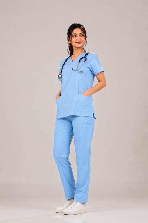 Cura Pro Women’s V-Neck Scrub (2-Way Stretch)