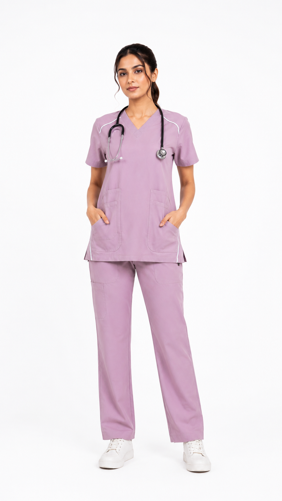Cura Signature Women’s V-Neck(4-Way Stretch) Scrub