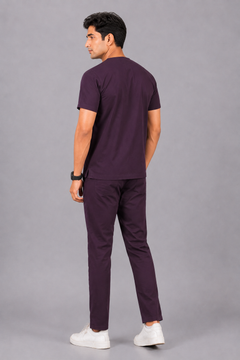 Cura Pro Men’s V- Neck(2-Way Stretch) Scrub- Dark Wine