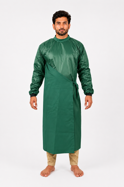 Surgeon Gown with impervious Material Green  Color
