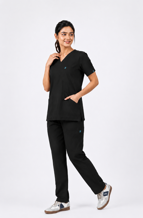 Cura Core Women's V-Neck Black