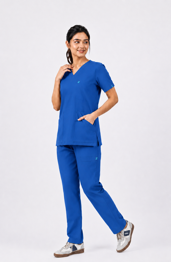 Cura Core Women's  V-Neck Blue