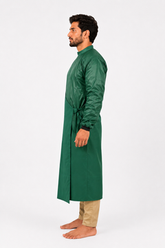 Surgeon Gown with impervious Material Green Color Surgical Gown with impervious Material Back Tie - Free Size Gown