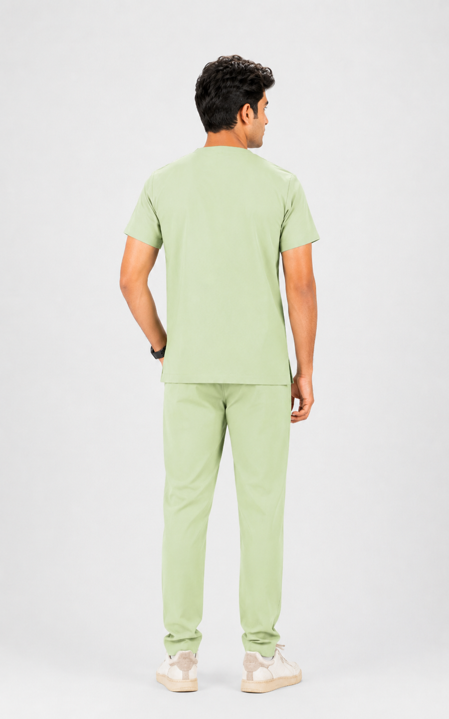 Cura Core Men's V- Neck Scrub - Pista