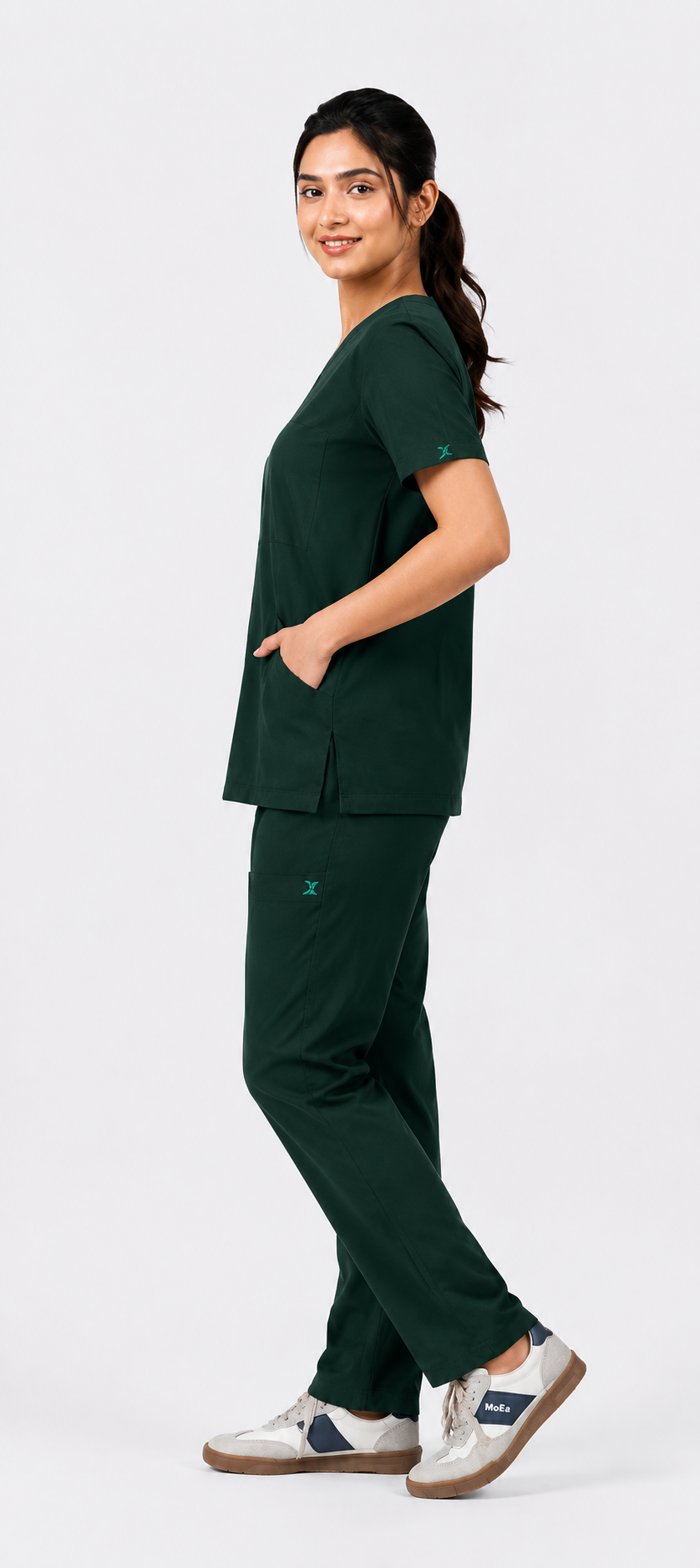 Cura Core Women's  V-Neck Dark Green
