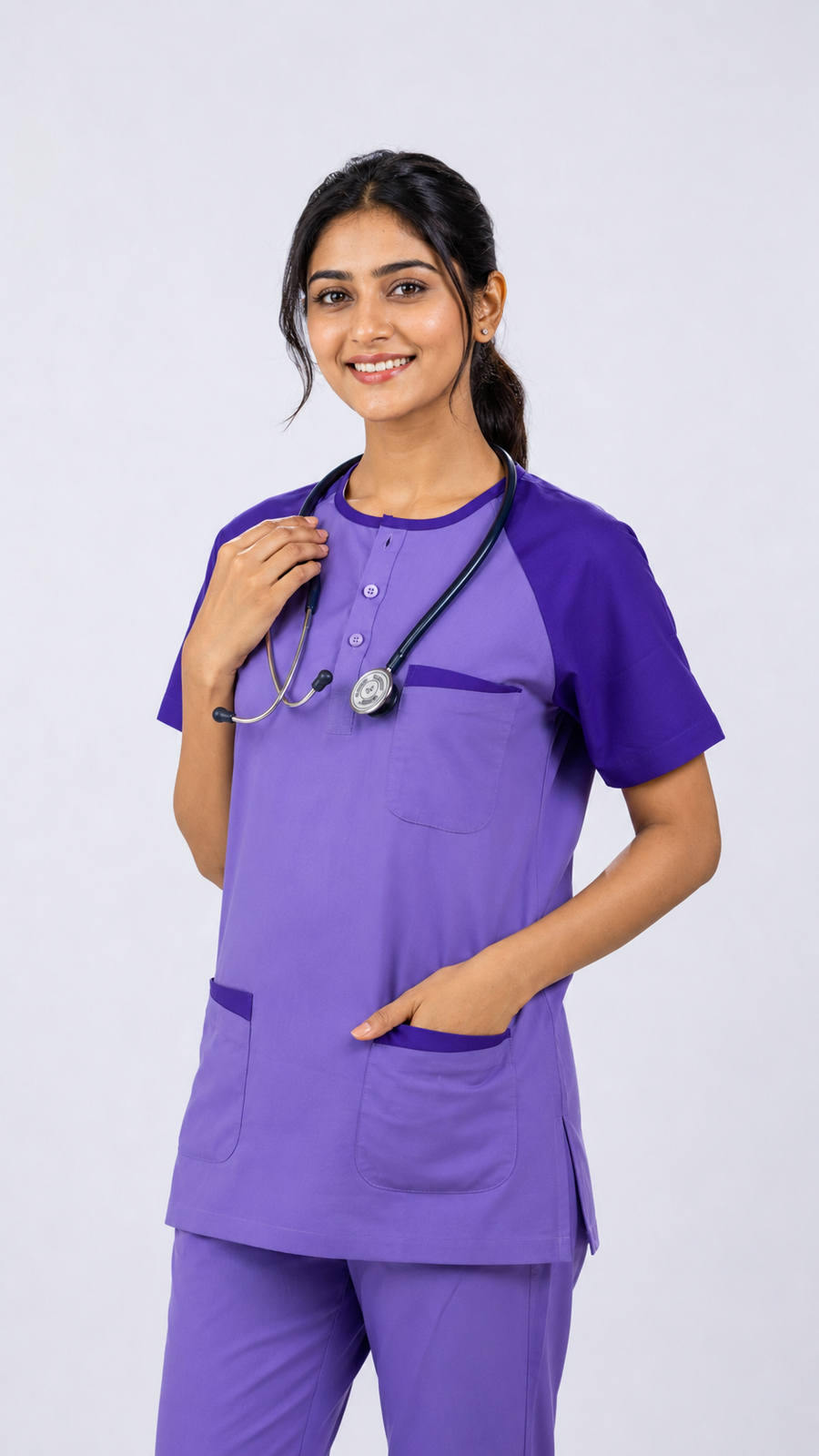 Cura Pro Women’s Mandarin Neck(2-Way Stretch) Scrub