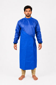 Surgeon Gown with impervious Material Blue  Color Surgical Gown with impervious Material Back Tie - Free Size Gown