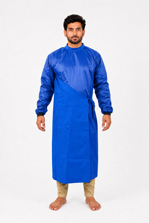 Surgeon Gown with impervious Material Blue  Color