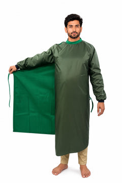 Surgeon Gown with impervious Material Green Color Surgical Gown with impervious Material Back Tie - Free Size Gown