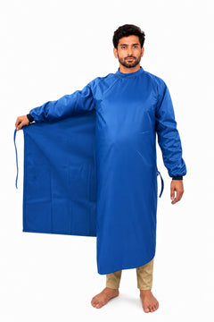 Surgeon Gown with impervious Material Blue  Color Surgical Gown with impervious Material Back Tie - Free Size Gown