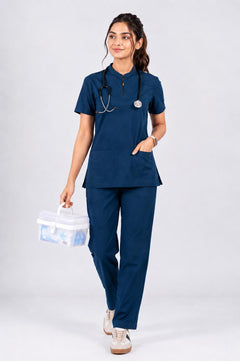 Cura Signature Women’s with Zipper Scrub (4-Way Stretch)