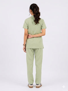 Cure Core Women's V-Neck Scrub - Pista Green