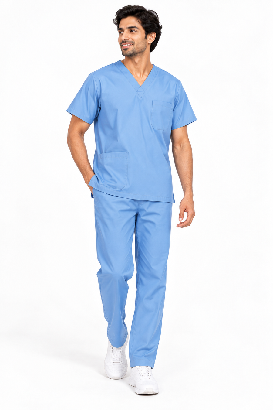 Men’s Reversible Scrub Set – Light Blue