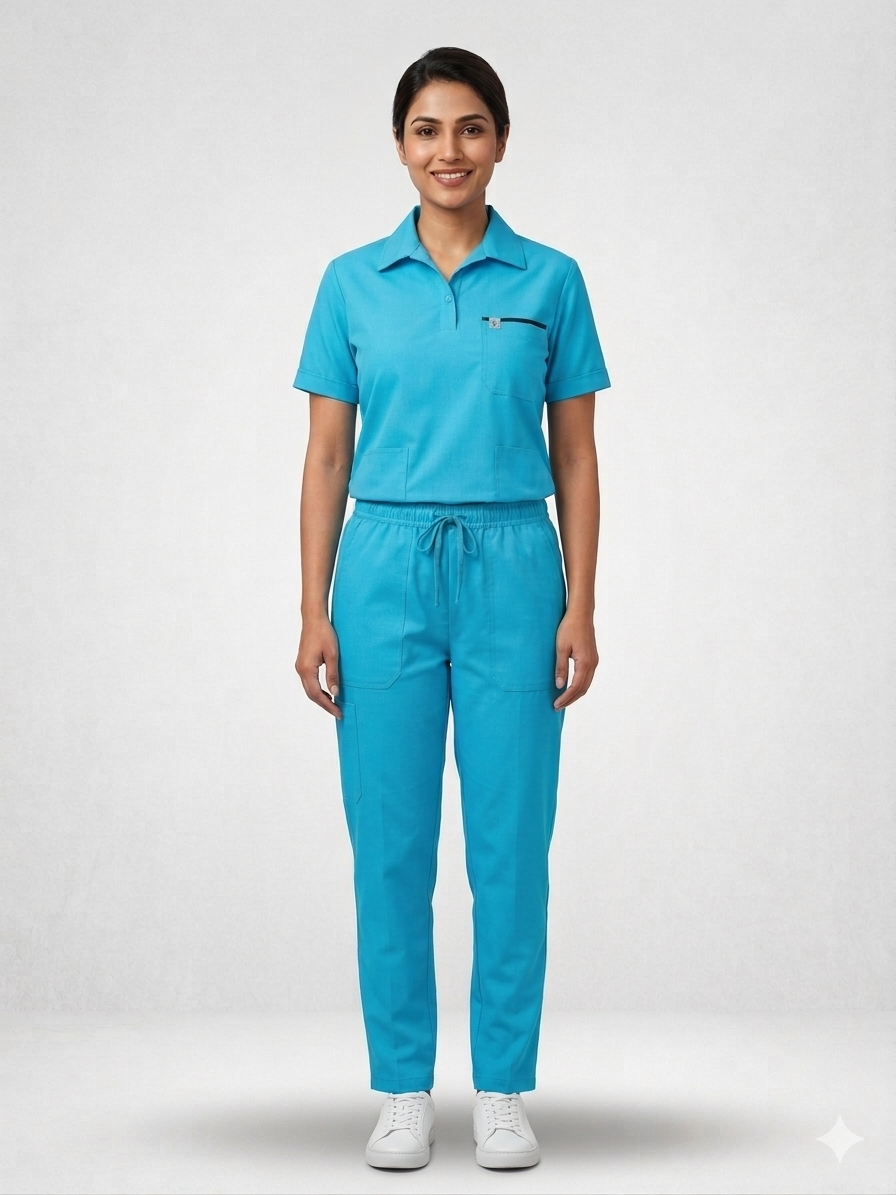 Cura Pro Women’s Collar V-Neck(2-Way Stretch) Scrub