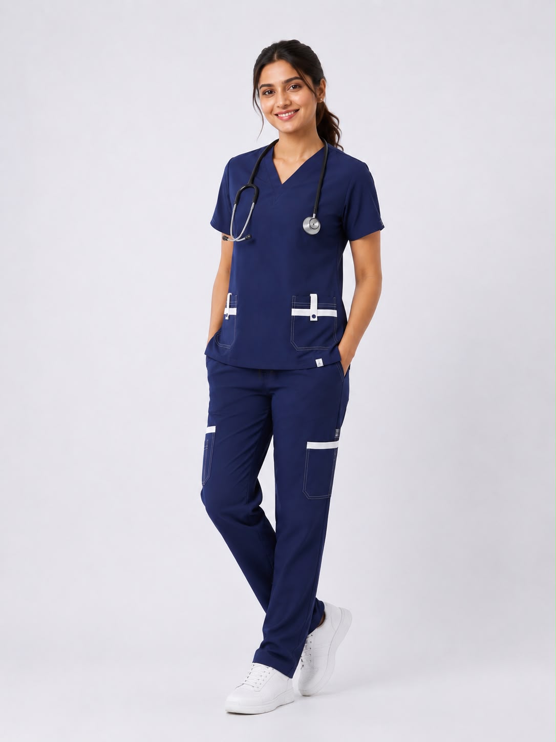 Cura Pro Women’s V-Neck(2-Way Stretch) Scrub